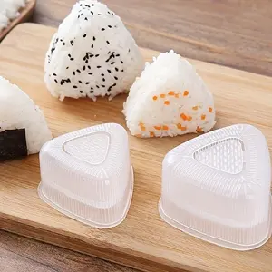 2-Piece Set Triangle Onigiri Mold, Transparent Plastic Sushi Rice Ball Maker, Food Contact Safe Rice Mould Kit