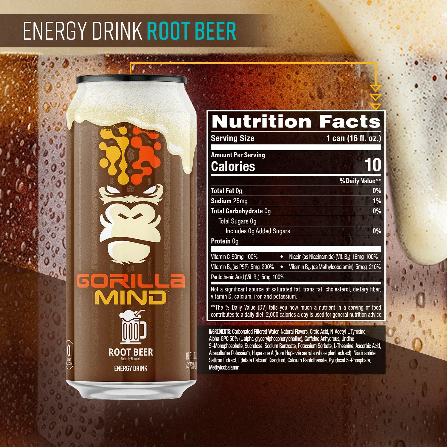 Gorilla Mind Energy Drink Root Beer - TikTok Shop Gorilla Mind Energy Drink Root Beer - TikTok Shop