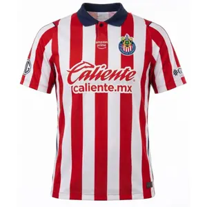 Chivas 26-27 Home Soccer Jersey, Breathable Game Day Sports Shirt, Short Sleeve, Quick-Dry Football Shirt, Liga MX Fans Jersey