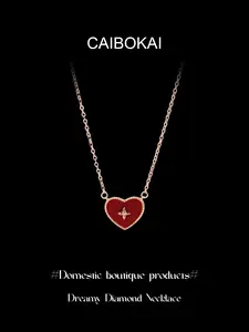 Luxury Rose Gold Clover Series Necklace, High-Quality Multi-Style Collar Chain, Fade-Resistant, Perfect Gift Choice, Elegant Design