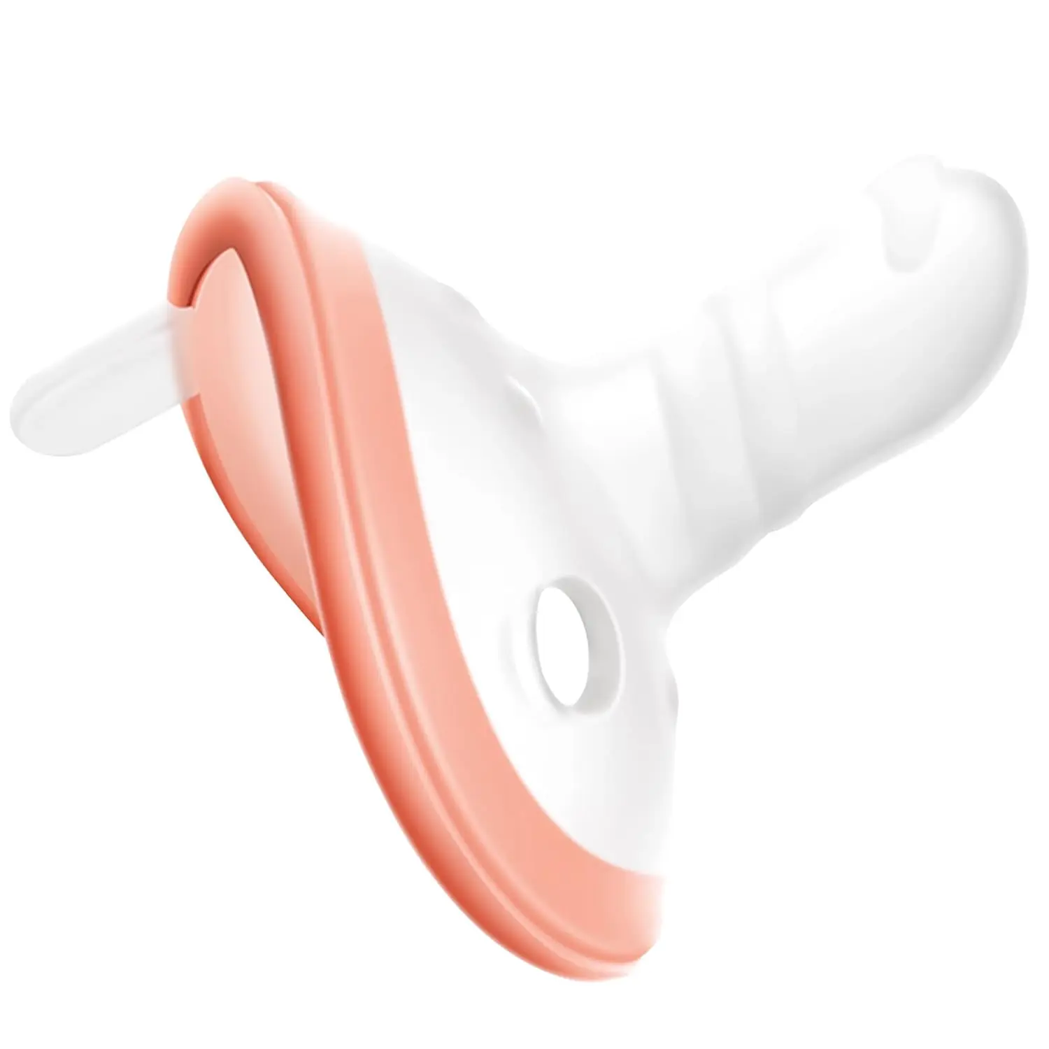 garkoko 1-Piece Nipple-shaped Infant Pacifier, Soft Silicone Soother with Antistatic Treatment, Breathable Shield Holes and Outward Curve for 0-6 Months, Teething Relief