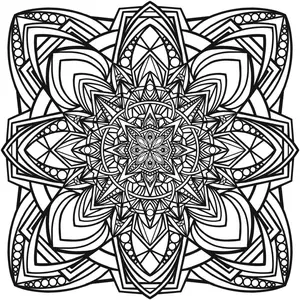 Unframed-ORIGINAL 11x17 GEOMETRIC MANDALA PRINT - Intricate Black and White Design for Wall Art and Home Decor