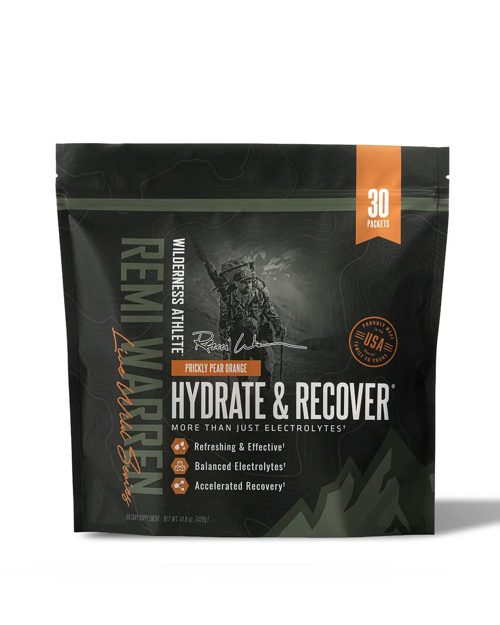 Wilderness Athlete - Hydrate & Recover | Liquid Hydration Packets Electrolyte Drink Mix - Recover Faster with BCAAs - 30 Single Serving Hydrate Packets  (Pack of 30)