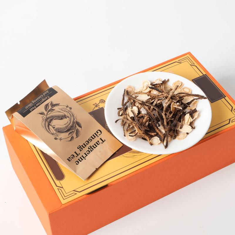 Energy Boost Tea Tangerine Ginseng Tea 70g(5g×14pcs) High Quality Ginseng And Sun Dried Tangerine Peel