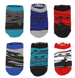 Disney Cars 3 Toddler Little Boys' Kids Lightning McQueen Character Ankle No Show Socks 6 Pairs