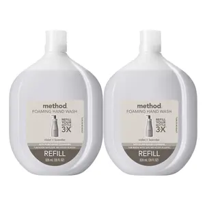 Method Foaming Hand Wash Refill, Violet + Lavender, 28oz ( 2-Pack )