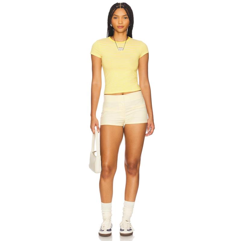LIONESS Untamed Short in Cornsilk