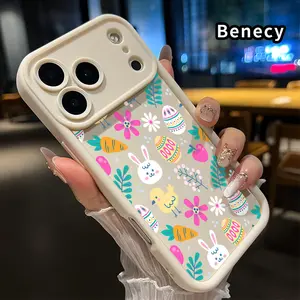 Phone Case for iPhone 17 Pro Max 16 Plus 15 14 13 12 11 Air E Easter Delight Pocket-Friendly Shockproof Silicone Protective Softcase
