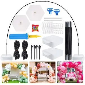 Large Adjustable Balloon Arch Frame 10x9ft with Base Stand for Party Backdrop Event Decoration