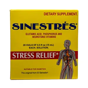 Sinestres Stress Relief - 20 Vials 0.5 fl oz Each Vitamin Supplement for Mental Performance & Nervous System Support - Healthcare