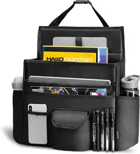 Front Seat Organizer,  Seat Storage with Adjustable Straps  Seat Organizers for Delivery Drive, Office File, Passenger Seat