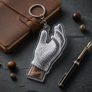 MJ Glove King of Pop Keychain, Michael Inspired Acrylic Charm, Retro Music Icon Accessory, Dance Legend Fan Gift, Gift for MJ Fans
