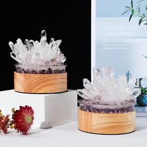 Natural Clear Quartz Crystal Singel Point DIY Crystal Lamp reiki healing home decor mineral specimen collection