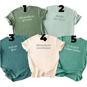 Custom Comfort Colors St. Patricks Day Y-Shirt, Funny St. Pattys Group Shirts, Irish Pub Crawl Tee, Women Shenanigans Tshirt, St Paddy's Apparel