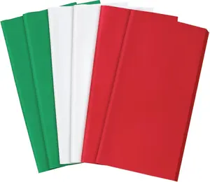 Christmas Tissue Paper for Gift Bags, 180 Sheets 20 x 20 Inches Christmas Tissue Paper Sheets Bulk, Red Green and White for Gift Wrapping, Crafts, Birthday, Holiday Decor and DIY