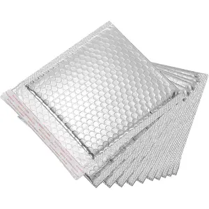 Silver Poly Bubble Mailers,7x9 Inch Self Seal Padded Shipping Envelopes, Small Business Packaging, Bubble Envelopes, 25 Pack #00