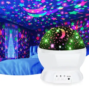 Star Projector Night Light for Kids, Birthday Fun Gifts for 1-4-6-14 Year Old Toy Gift for 3-9 Year Old Boys, Projection Lamp for Kids Bedroom, 360 Degree Rotation Colorful Lights for Child Sleep - Black Led Flashing Starburst