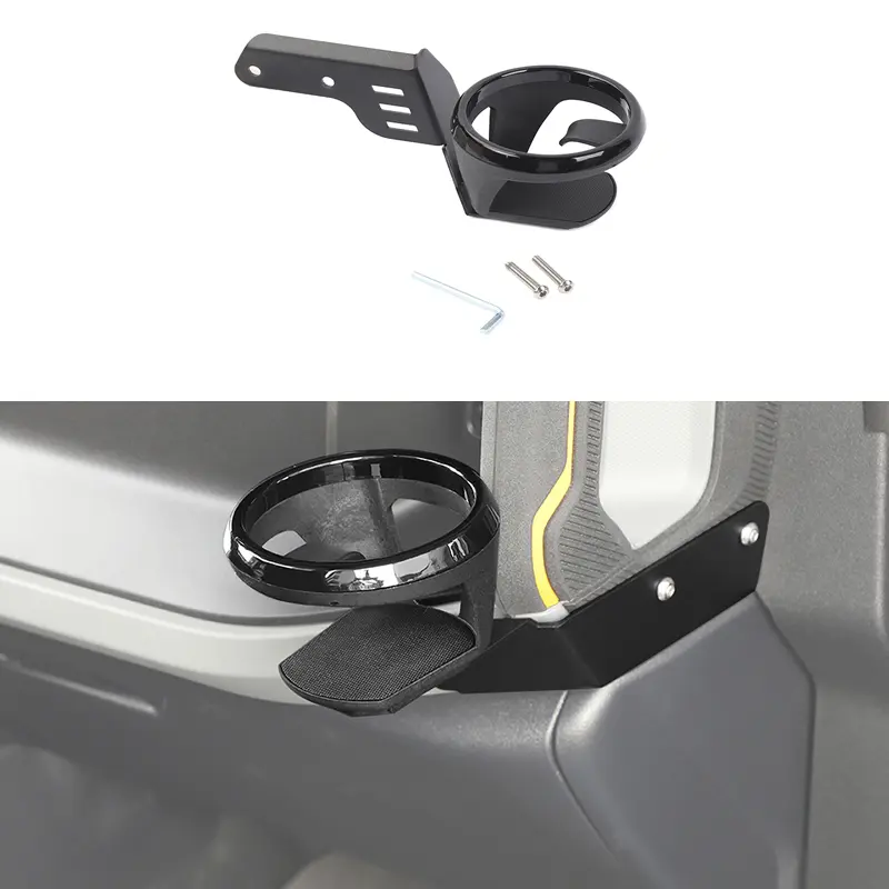Car Cup Holder Bracket Stand for 2021+ Ford Bronco, Co-Pilot A-Pillar Handle Mount, Secure Mounting Car Interior Kit Car Console Organizer
