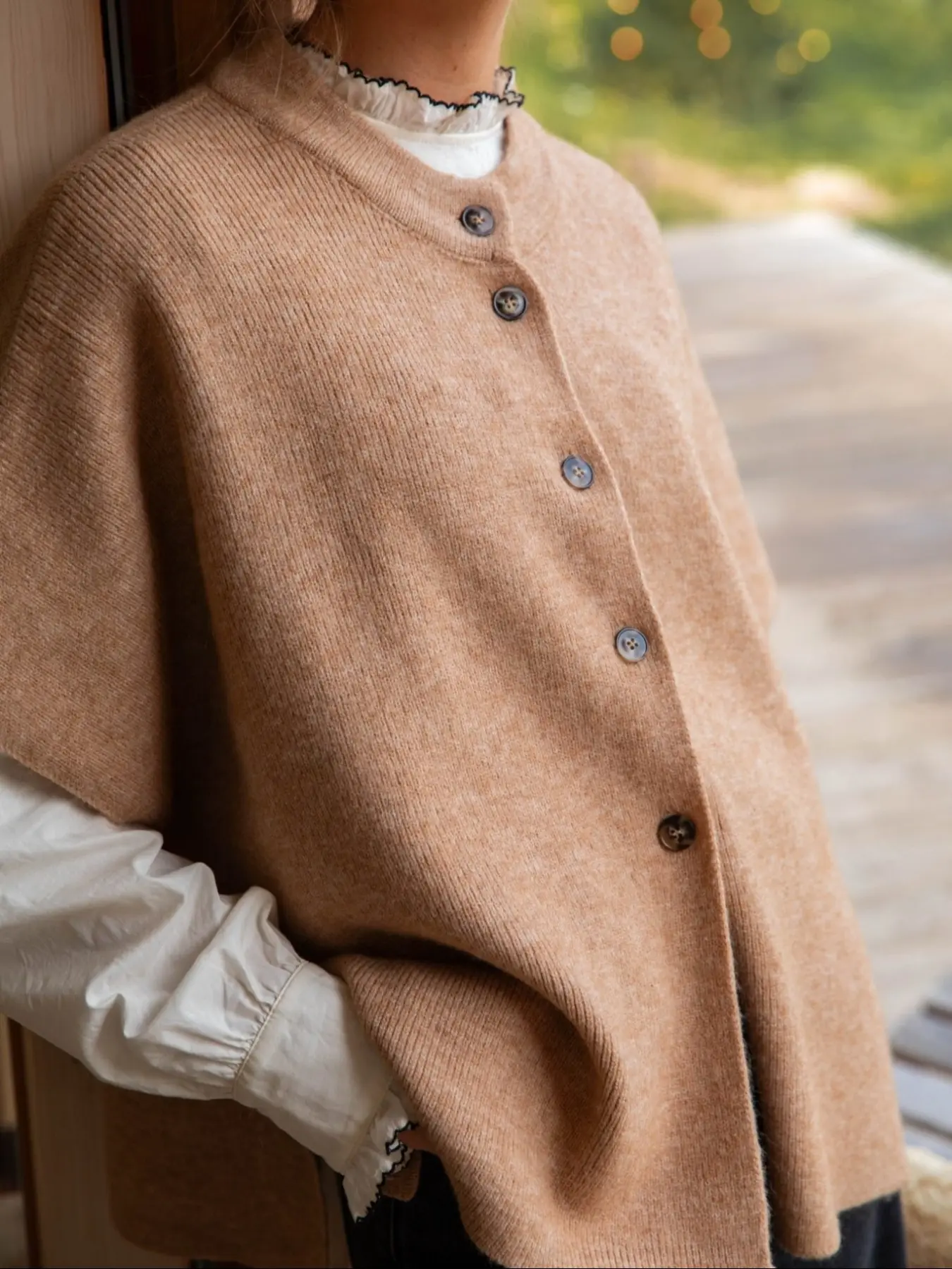 Autumn Chic Knit Cardigan in Camel Color, Cozy & Fashionable Sweater for Women, Perfect for Casual During Fall Season
