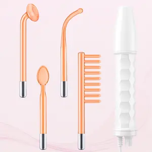 Cotsoco High Frequency Electrode Wand, 4-in-1 Professional Skincare Tools Beauty Instrument, Skin Care Device Facial Care Tools, Gift for Women