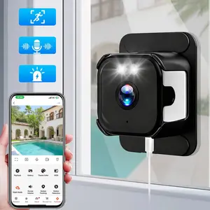 Smart Indoor Window Camera, Dual Band WiFi Security Camera, Simple Installation, Clear Color Night Vision, Two-Way Audio, Motion Detection Notification, Dual Storage, APP Remote Monitoring System