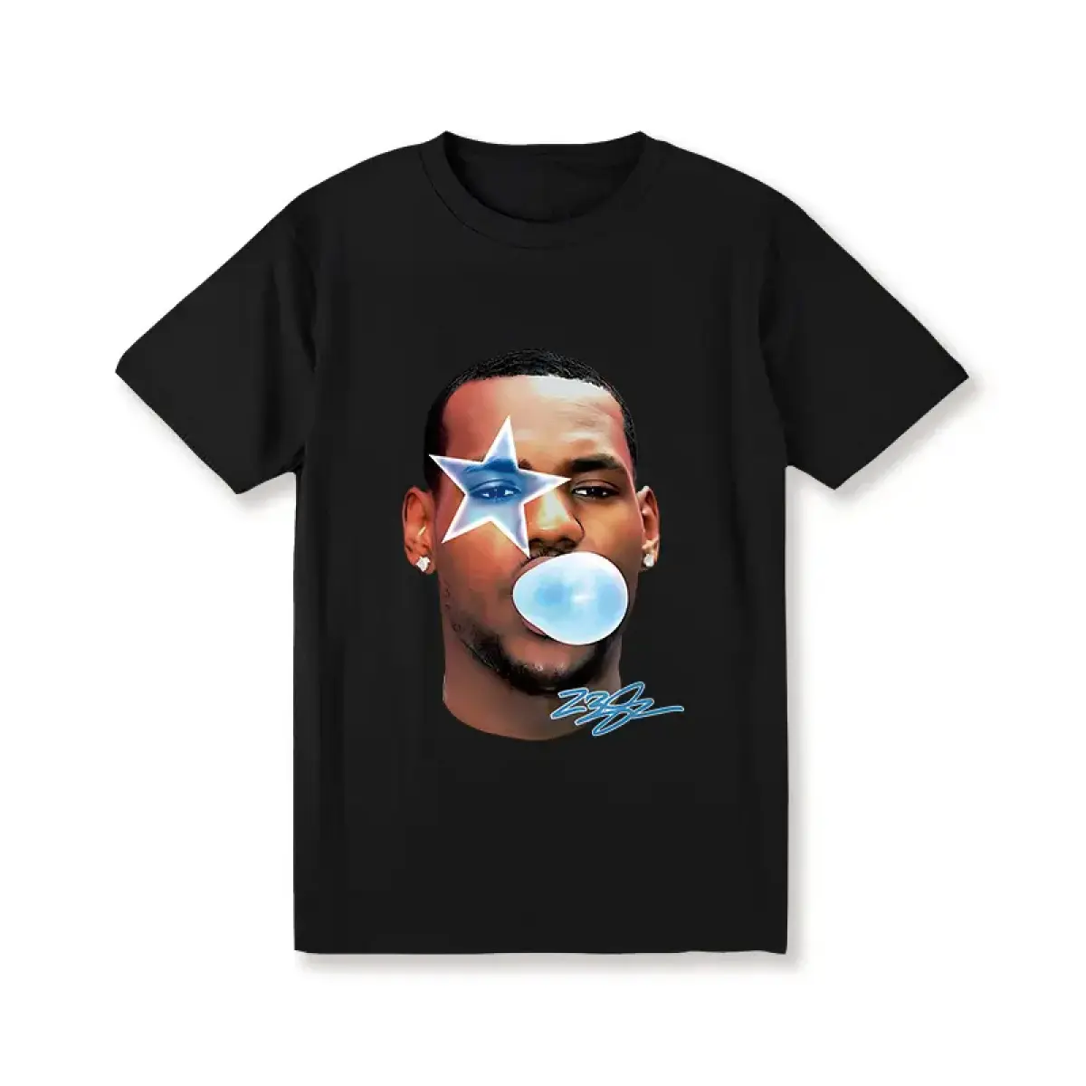 Summer 2026 Streetwear[100% Cotton] Unisex LEBRON JAMES BIG FACE GRAPHIC TEE - STREETWEAR T-Shirt For Men And Women, Fabric, ShortsleeveUnisex Graphic Tee