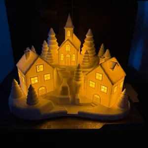 Tealight houses 3D printed décor