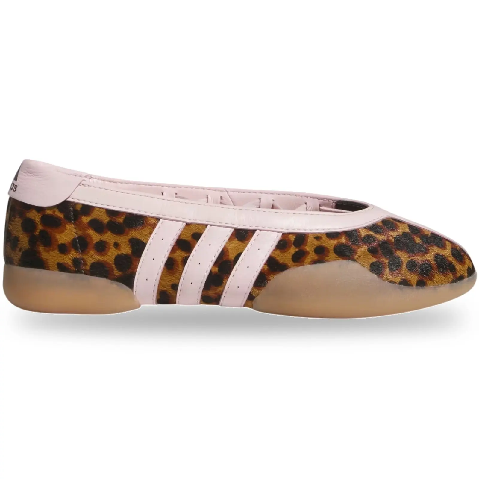 Adidas Women's Taekwondo Mei Animal-Inspired Elegant Multi-Color Ballet Flat Sneakers - Authentic Leopard Print, Pink, Mushroom Brown Floral Embroidered Summer Athletic Trainers for US Females, Animal-Inspired Ballet Flats, Elegant Ballet Flats