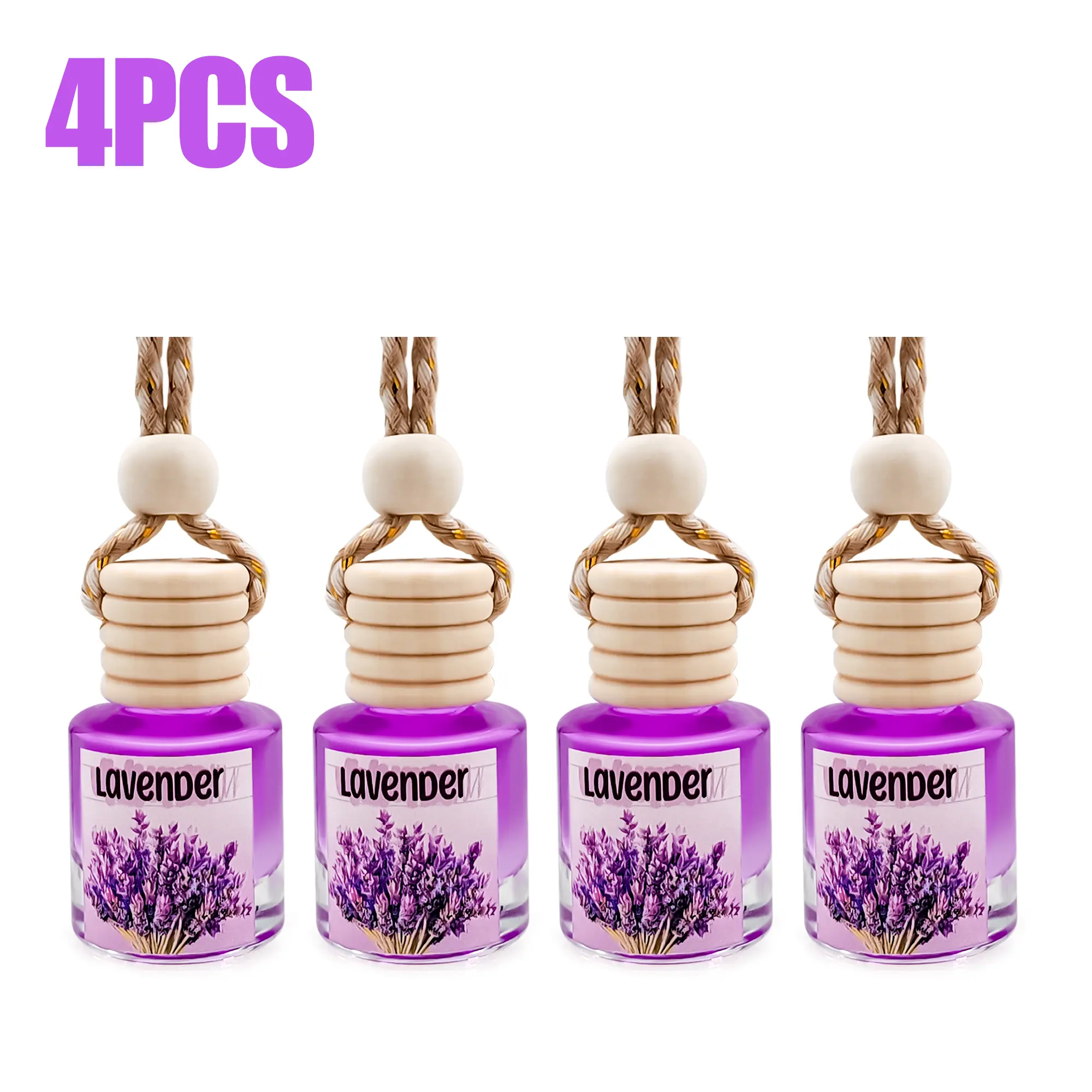 4Pcs 8ML Hanging Car Air Fresheners Scented Diffuser for Car & Living Spaces -  Nature Fragrance for Easter Basket Stuffers,Mother's Day gift