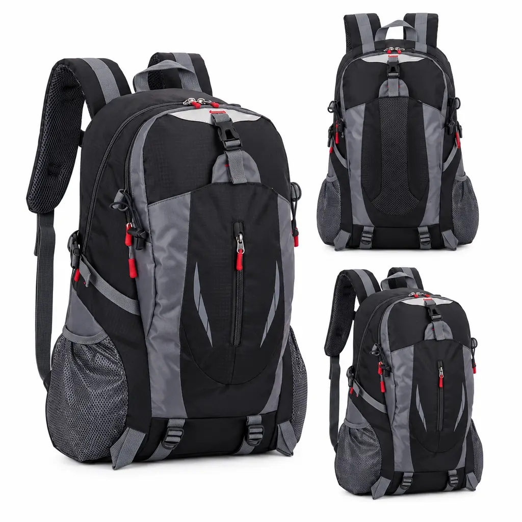 Unisex 40L Nylon Multi-Pockets Backpack - Luggage Bag for Camping, Hiking, Laptop & School Book Storage (USA Stock)