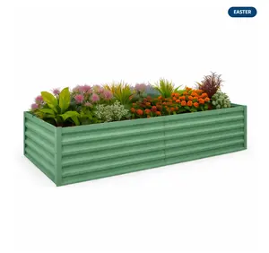 6x3x2ft Galvanized Raised Garden Bed,Deep Root Planter Box for Vegetables,Flowers,Herbs-Large Metal Raised Garden Bed Kit Outdoor