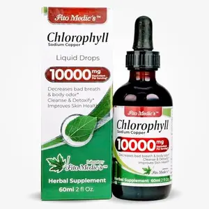 Fito Medic's Lab Chlorophyll Liquid Drops Ultra High Absorption Alcohol Free Liquid Chlorophyll Supplement Organic Sea