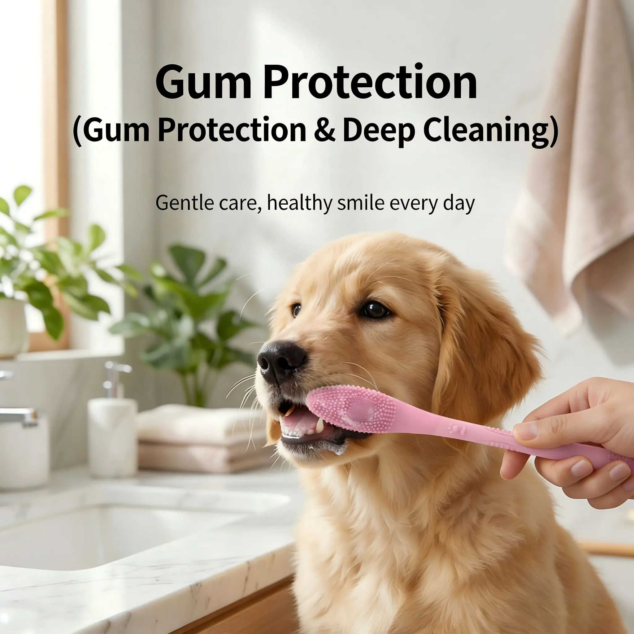 Soft Silicone Pet Toothbrush - 1 Count, Flexible Material, Easy Daily-Use Pet Teeth Cleaning Tool