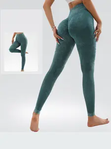Women's High-Waisted Seamless Yoga Pants, Sporty Slim-Fitting Dance Pants, Natural Waist Butt Lifting Fitness Pants, All Seasons, Seamless Yoga Leggings