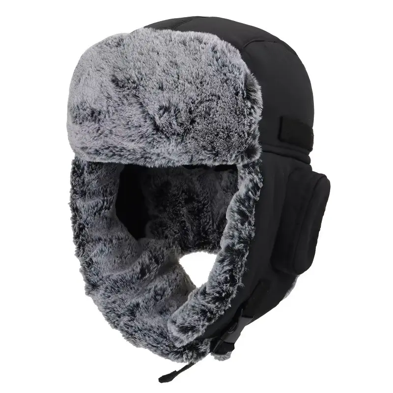 Waterproof Winter Trapper Hat with Ultra-Soft Faux Fur Lining, Windproof Ski Ushanka for Men & Women, Warm Ear Flap Bomber Hat for Snow, Hunting, Outdoor Work, Cold Weather Gear, Adjustable Fit, Cozy Thermal Insulated Aviator Cap for Winter Protection