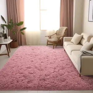 Soft Shag Rugs For Bedroom, Blush Fluffy Shaggy Rugs For Living Room Nursery, Luxury Modern Plush Carpet Girls Boys Kids Room Dorm Indoor Home Decor, Upgrade Non-Slip
