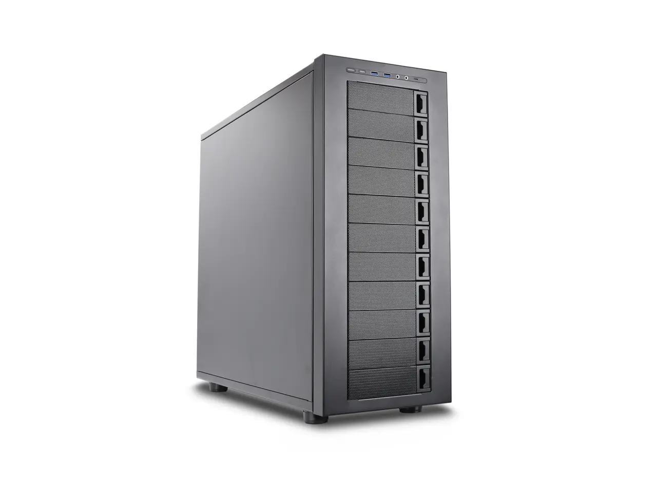 Rosewill THOR NAS - Full Tower Workstation Case | Server Chassis | Supports up to 11 x 3.5" HDD and 13 x 2.5" SSD | E-ATX Compatible | 1 x 140mm PWM Fan | USB 3.2 Type-C | Ideal for AI Servers, DIY NAS, Media Servers