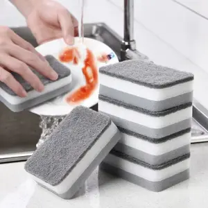 10pcs/20pcs Sponge Cleaning Wipes, Kitchen Magic Eraser for Grease Removal, Household Dish Cloth, Durable Absorbent Sponges
