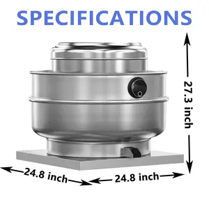 Restaurant Hood Grease Rated Exhaust Fan Direct Drive Centrifugal Upblast Exhaust Fan 1.5HP 110 Volt Single Phase Motor 5000 CFM