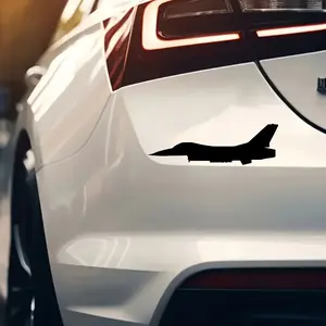 1PC Sleek Fighter Jet Silhouette Car Sticker | For Car Bodies, Windows, Tough Jet Outline Decor, Turn Your Ride into Mechanical Cool Vibe, Bring Tough Presence to Trips