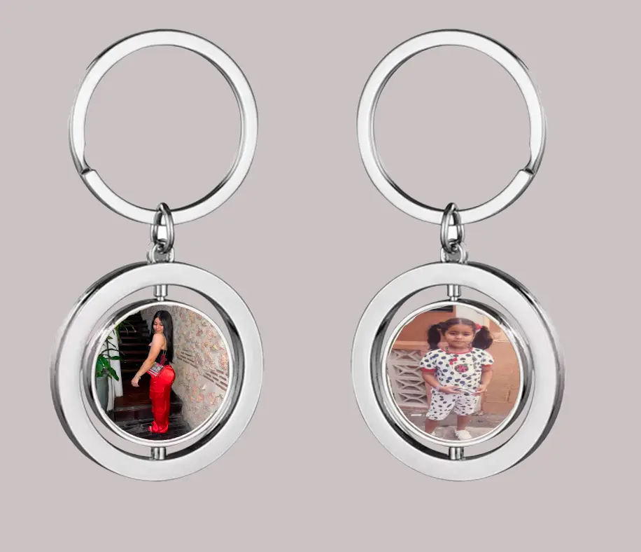 Keychain with different shapes, 360 round keychain, Heart shape MDF keychain, Square shape MDF keychain, personalized to your own design. customized keychain.