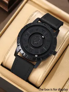 Men's High-Quality Skeleton Head Magnetic Floating Watch, Skeleton Watches, Quartz Watch, Business Fashion Watch, Business Style, Perfect Gift for Holidays, Parties, Back-To-School Season