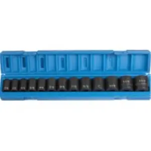 212 MAIN Grey Pneumatic GRE1312 0.5 Inch Dr 13-Piece Standard Hex Sockets Set - High Torque Steel Impact Tool