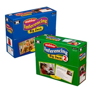Inferencing Big Deck Bundle – 200 Colorful 5” x 7” Photo Cards to Develop Critical Thinking & Inferencing Skills – Includes Follow-up Questions for 10 Topics (Emotions, Predictions, Cause & Effect & More) – Educational Cards for Classroom & Home Learning