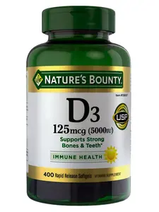 Nature’s Bounty Vitamin D3 Supplements, 400 Softgels - Supports Strong Bones & Immune Health