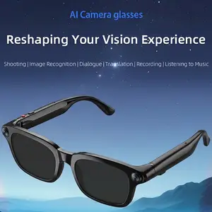 Intelligent AI video sunglasses, supporting 1080P video shooting, built-in 2GB memory for storage, Bluetooth 5.4 protocol, AI voice assistant, TR90 material, smart wearable accessory