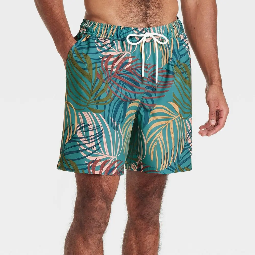 Men's 7" Swim Shorts with Boxer Brief Liner- Goodfellow & Co: Quick Dry UPF 50+