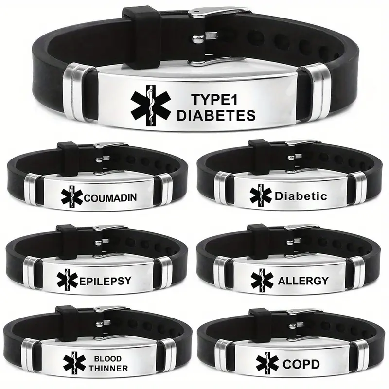 Men's Adjustable Stainless Steel-Silicone Bracelet, Durable, Comfortable, Everyday Wear, Allergy-Friendly Fashion Accessory