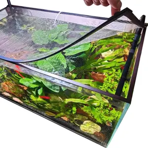 Magnetic Aquarium Cover lid Fish Tank lid Anti-Jumping net Cover mesh Terrarium lid Aquarium Hood (Big Size DIY Cover lid)