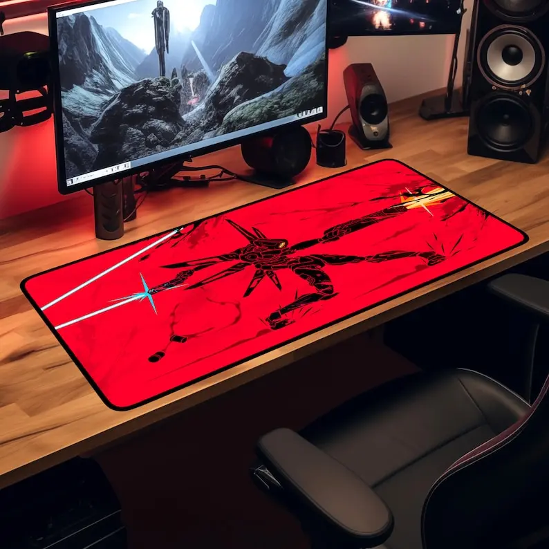 ULTRAKILL Gaming Desk Mat, ULTRAKILL Robot Mouse Pad, Ultrakill Desk Mat, V1 Ricoshot Gaming Desk mat XL, Mouse Pad, Gaming Keyboard Mat Pad, Large Desk Pad, Gamer Gift For Him